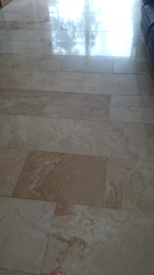 Crawley Travertine Tiled Floor Restoration