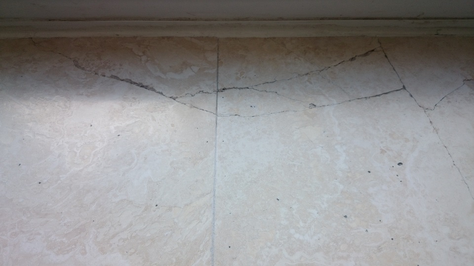 Travertine Floor In Crawley, Before Pictures