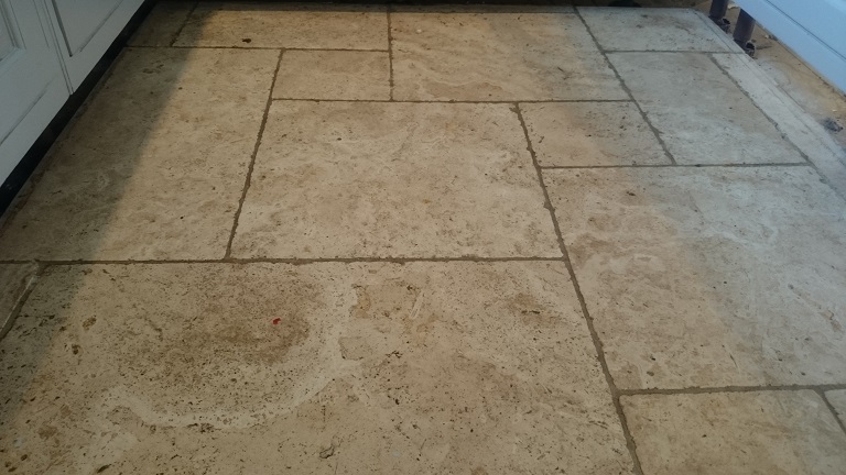 Before Travertine Cleaning Sevenoaks